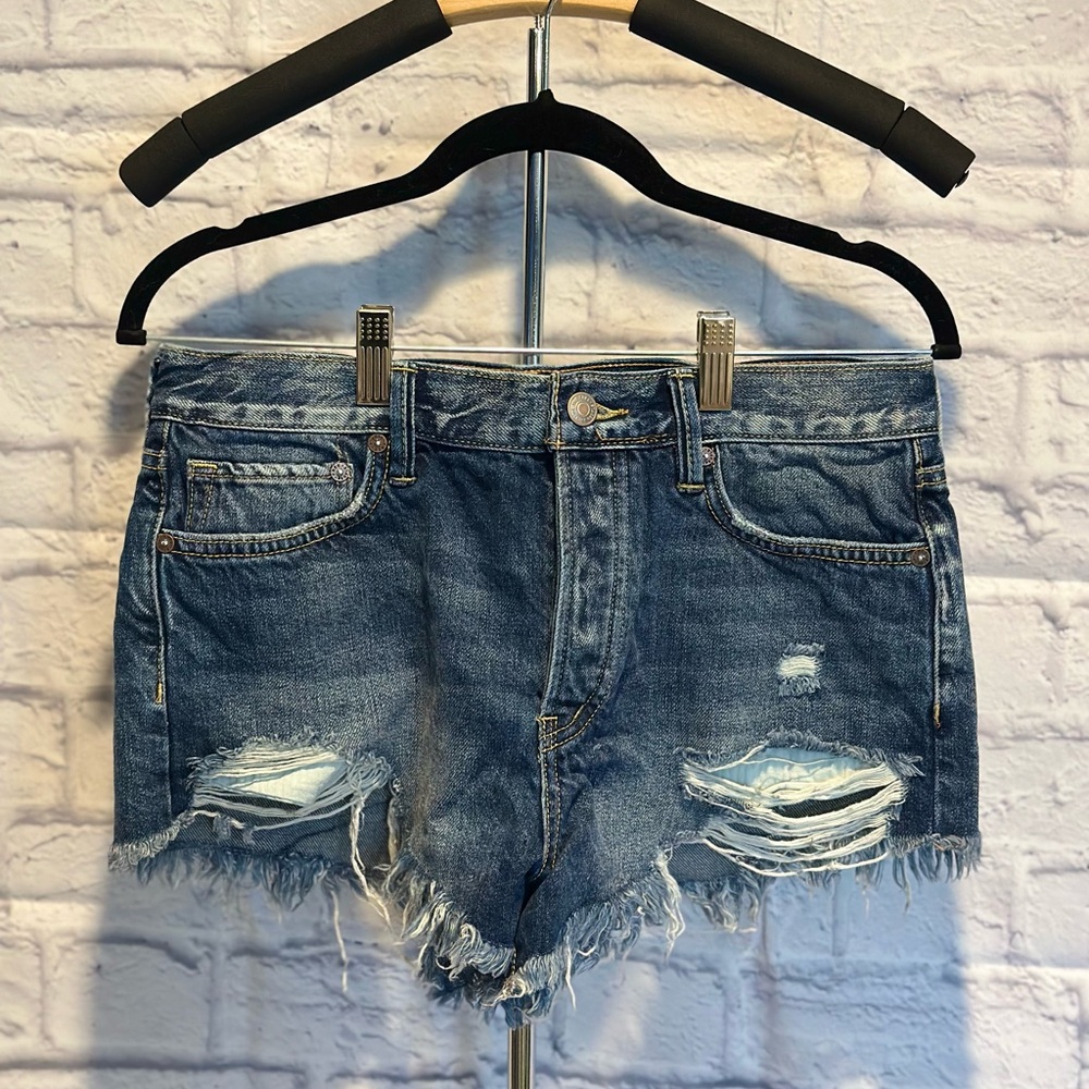 Denim Distressed Women Shorts
